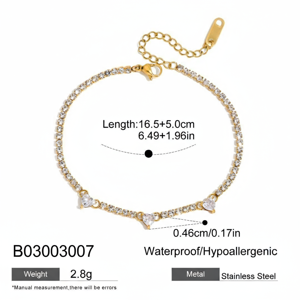 Luna Hearts Tennis Bracelet - Image 5