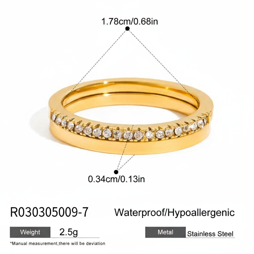 Elle Pavé Stacker Ring - Image 2