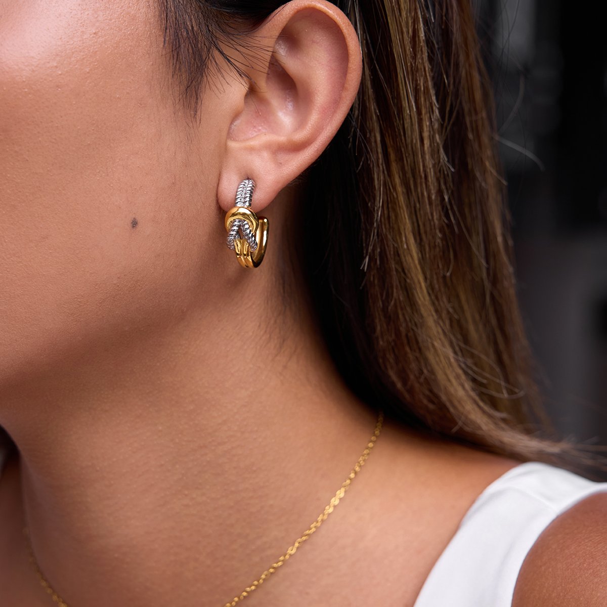 Vynce Knot Hoops - Image 4