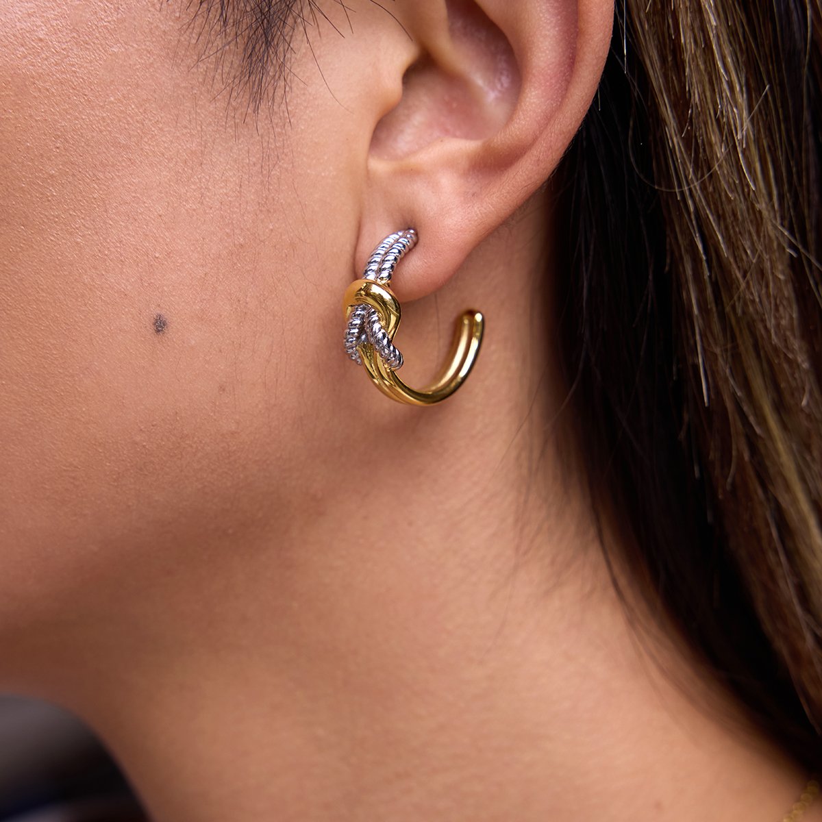 Vynce Knot Hoops - Image 3