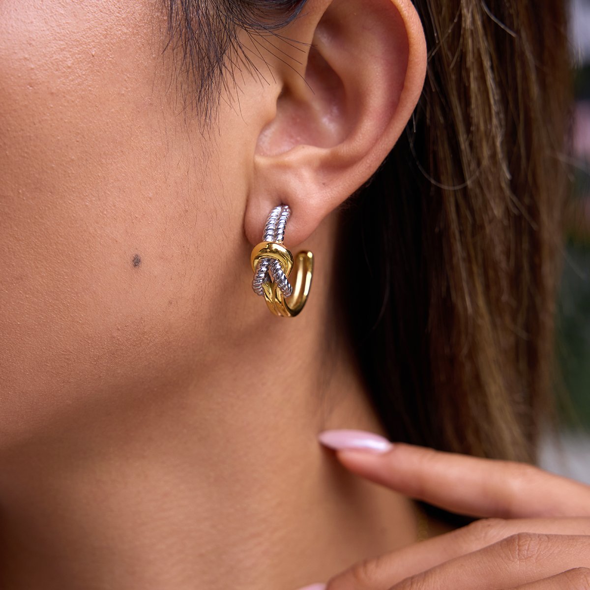 Vynce Knot Hoops - Image 2