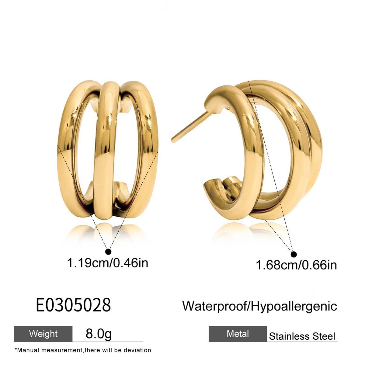 Oro Radiant Duo Hoops - Image 6
