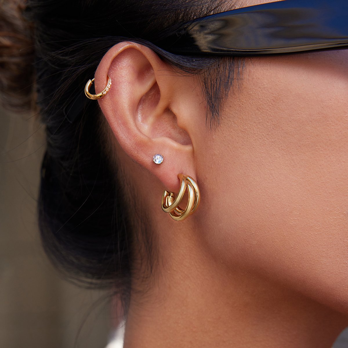 Oro Radiant Duo Hoops - Image 3