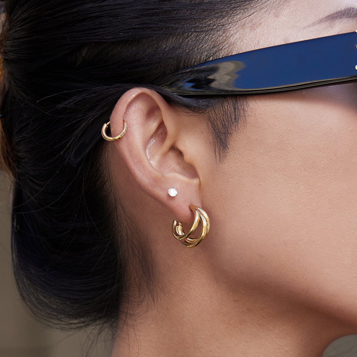 Oro Radiant Duo Hoops - Image 2