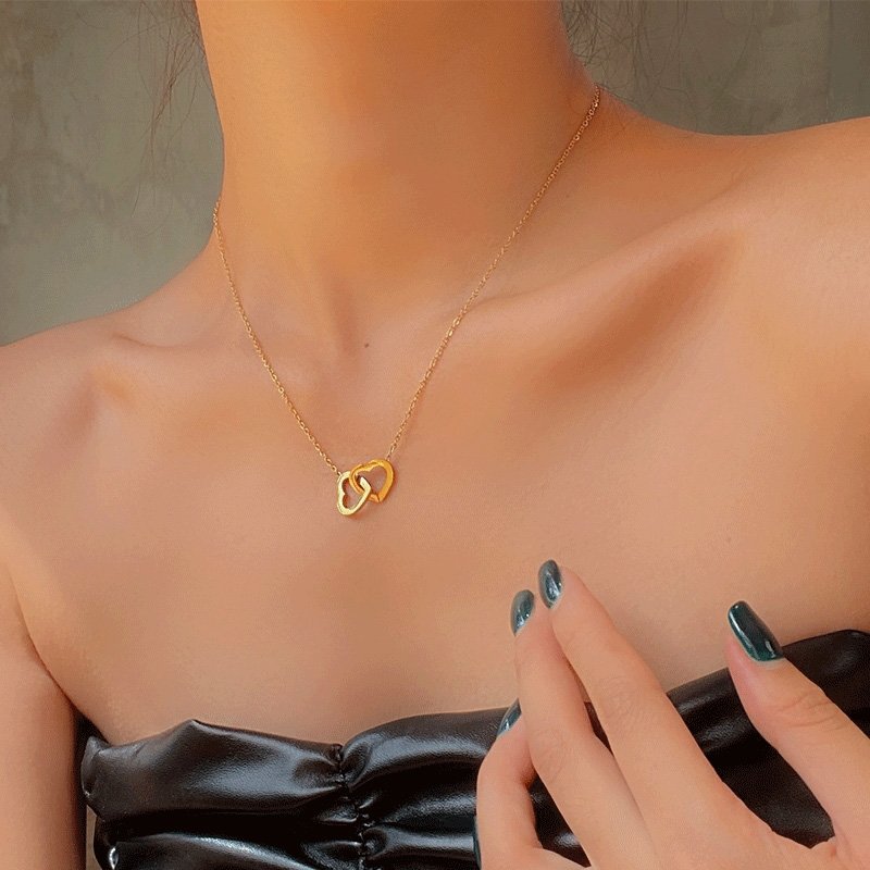 AMORA Twin Heart Necklace - Image 4