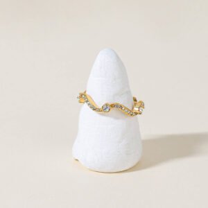 Oro Ripple Pavé Stacker