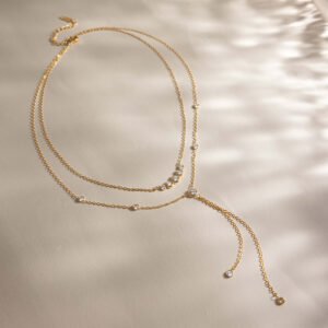 Elegant Gold-Tone Long Chain Necklace