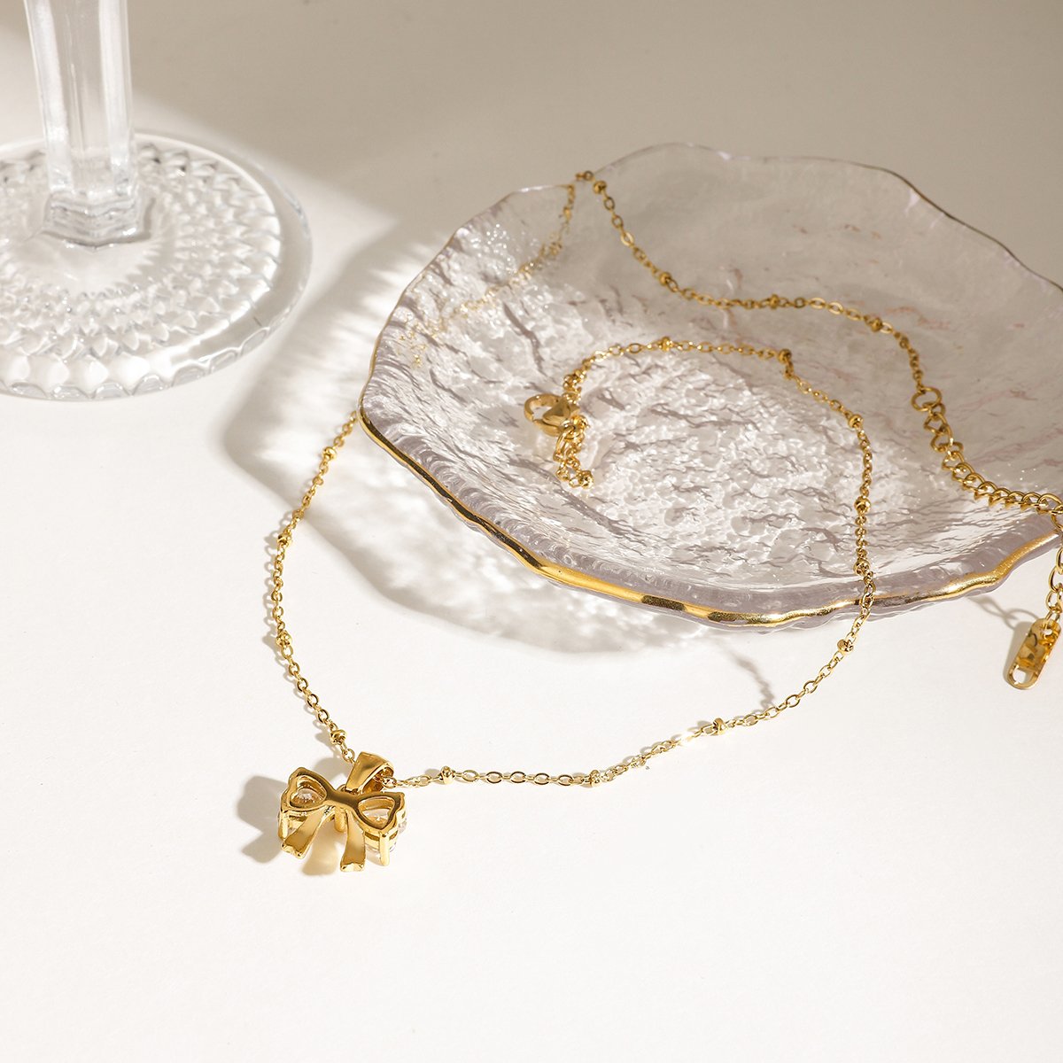 Gold Stainless Steel Pendant Necklace – Elegant Everyday Jewelry - Image 3